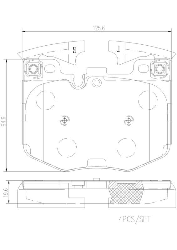 set placute frana,frana disc BREMBO XTRA LINE - Ceramic P06099NX
