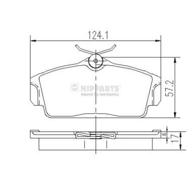 set placute frana,frana disc NIPPARTS J3601068