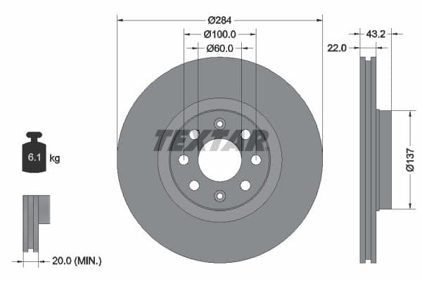 Disc frana TEXTAR PRO 92145803