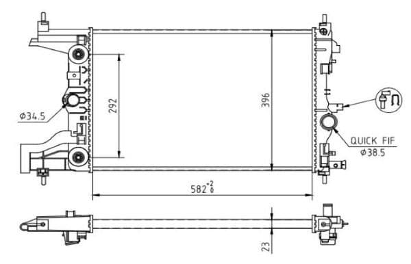 Radiator, racire motor MTR 13054569