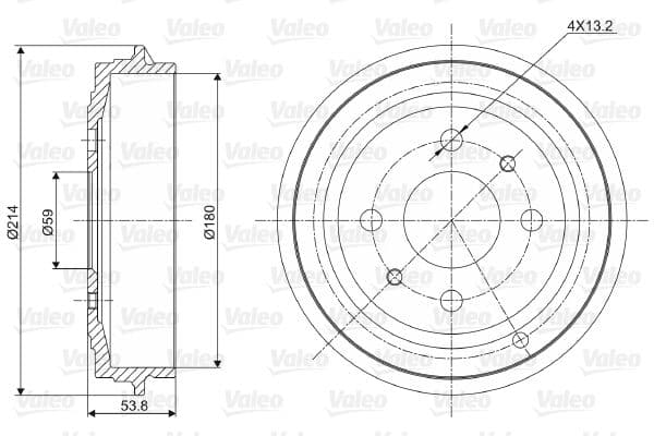 Tambur frana VALEO 237027