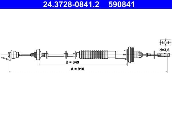 Cablu ambreiaj ATE 24.3728-0841.2