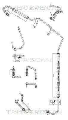 Furtun hidraulic, sistem de directie TRISCAN 8516 29060