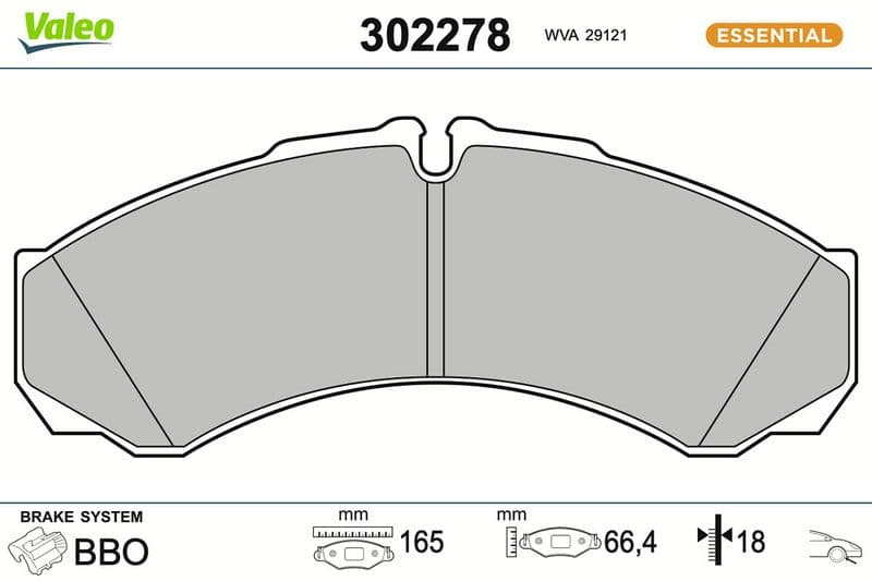 set placute frana,frana disc VALEO ESSENTIAL 302278