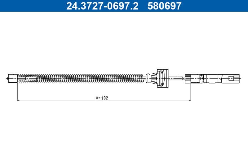 Cablu, frana de parcare ATE 24.3727-0697.2
