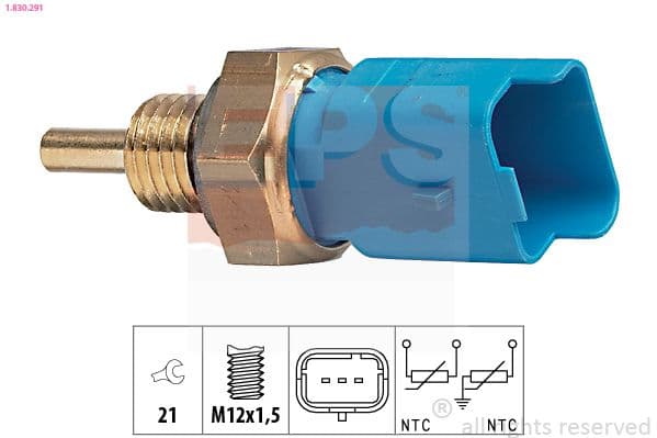 senzor,temperatura lichid de racire EPS Made in Italy - OE Equivalent 1.830.291
