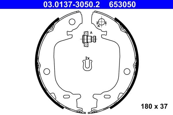Set saboti frana, frana de mana ATE 03.0137-3050.2