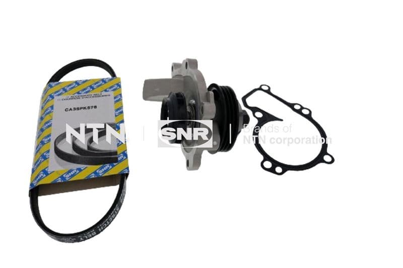 Pompa apa + Set curea transmisie cu caneluri SNR KAP859.470