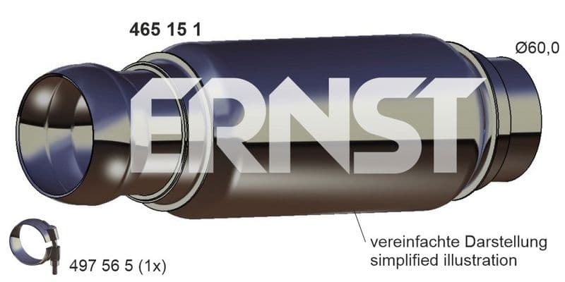 Teava reparatie, catalizator ERNST 465151