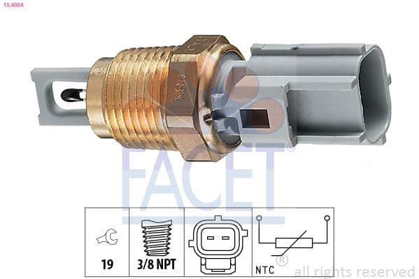 senzor,temperatura aer admisie FACET Made in Italy - OE Equivalent 10.4004