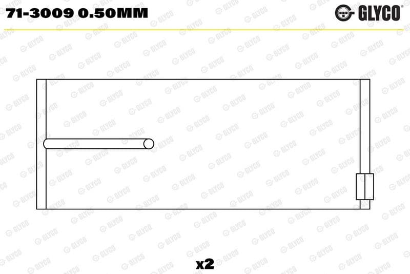 Cuzinet bielă GLYCO 71-3009 0.50mm