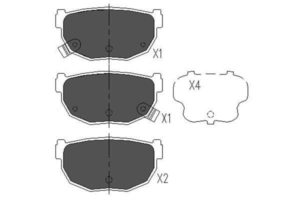 set placute frana,frana disc KAVO PARTS KBP-6542