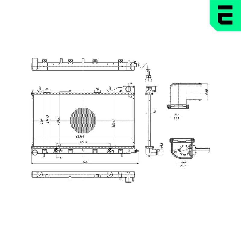 Radiator, racire motor ERA 673396
