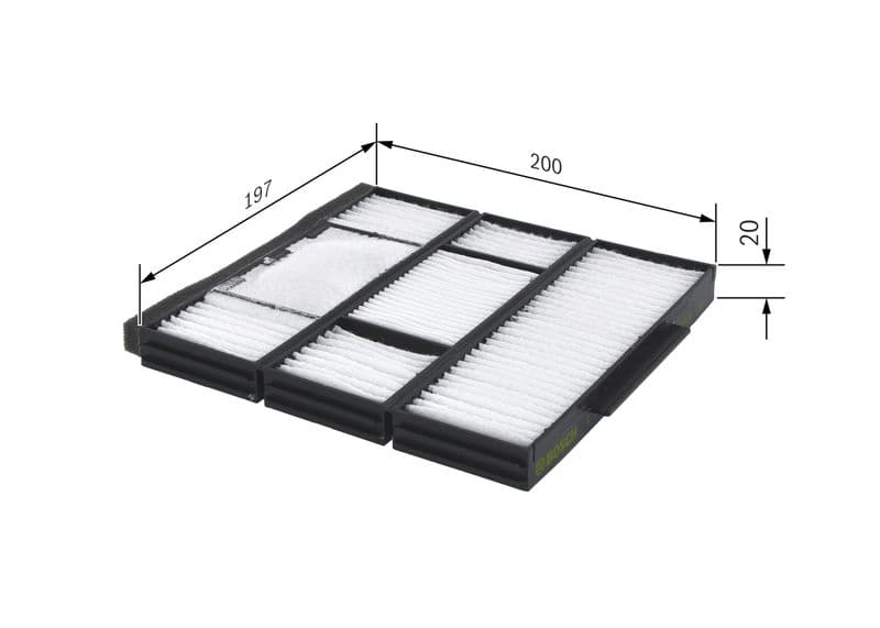 Filtru, aer habitaclu BOSCH 1 987 432 155
