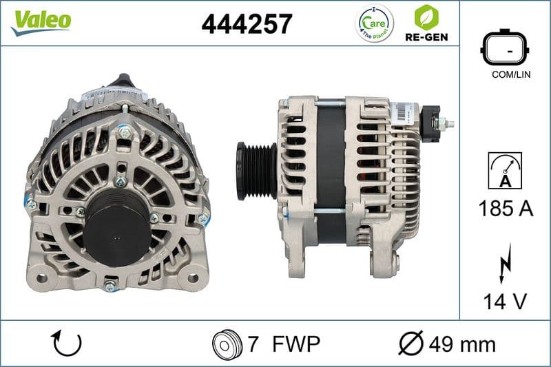 Generator / Alternator VALEO RE-GEN REMANUFACTURED 444257
