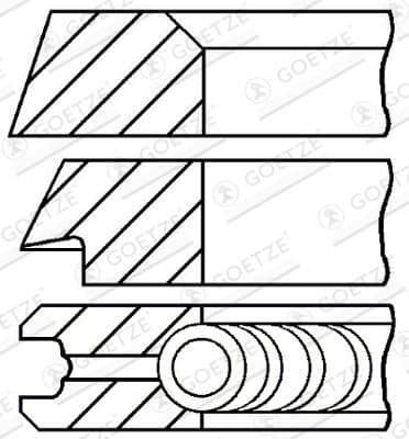 Set segmenti piston GOETZE ENGINE 08-399100-00