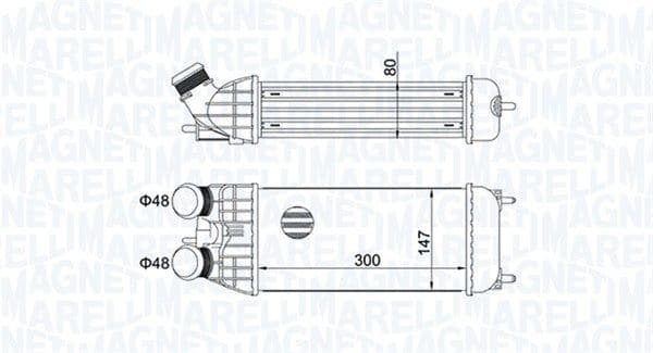 Intercooler, compresor MAGNETI MARELLI 351319204470