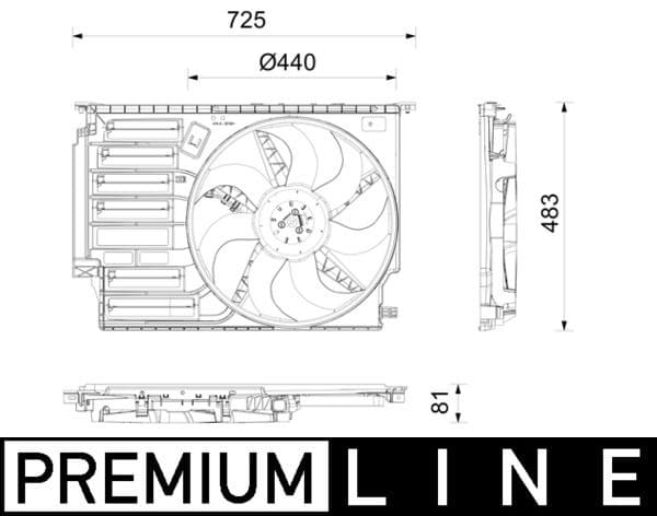 Ventilator, radiator MAHLE BEHR *** PREMIUM LINE *** CFF 665 000P