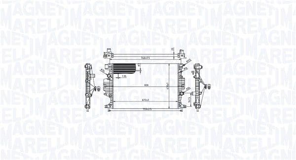 Radiator, racire motor MAGNETI MARELLI 350213215900