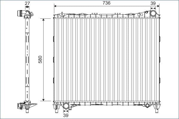 Radiator, racire motor VALEO 701127