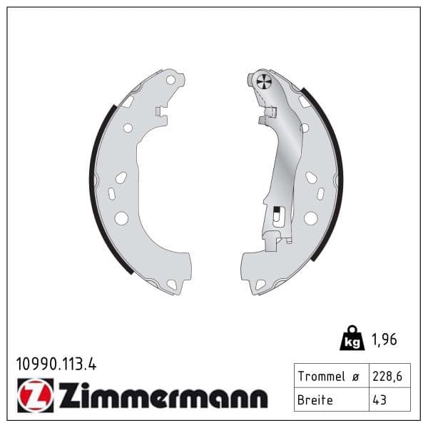 Set saboti frana ZIMMERMANN 10990.113.4