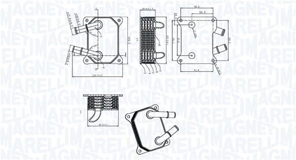 Radiator ulei, ulei motor MAGNETI MARELLI 350300006200