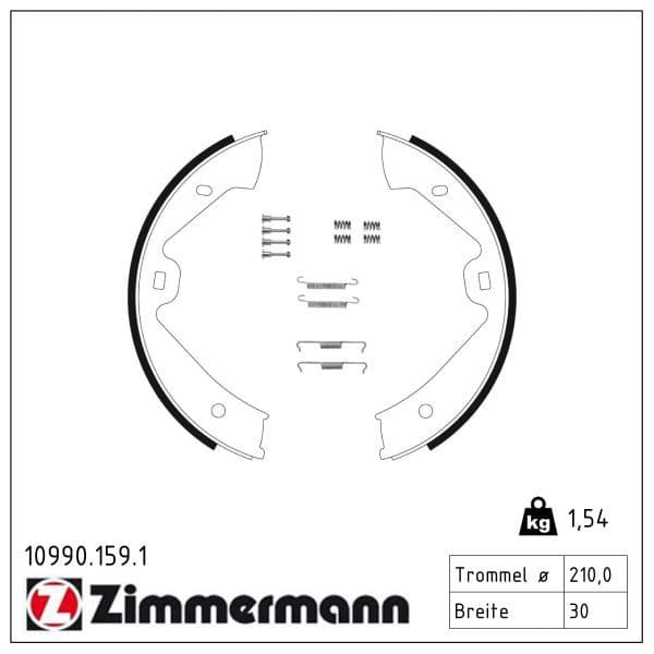 Set saboti frana, frana de mana ZIMMERMANN 10990.159.1