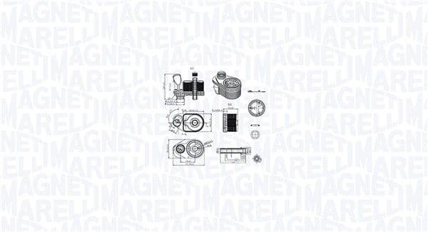 Radiator ulei, ulei motor MAGNETI MARELLI 350300001100