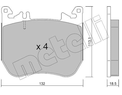 set placute frana,frana disc METELLI 22-1312-0