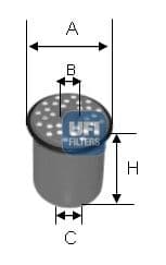 filtru combustibil UFI 24.389.00