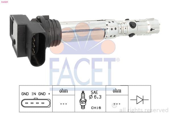 bobina de inductie FACET OE Equivalent 9.6331