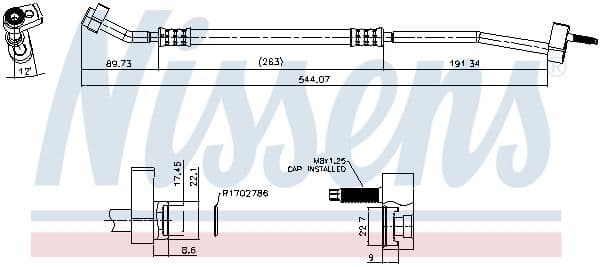 conducta inalta presiune,aer conditionat NISSENS 842725