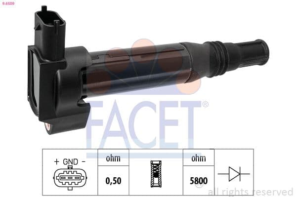 bobina de inductie FACET OE Equivalent 9.6509
