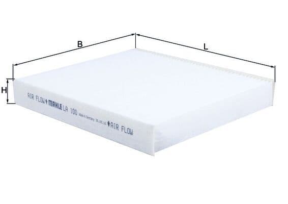 Filtru, aer habitaclu MAHLE LA 100