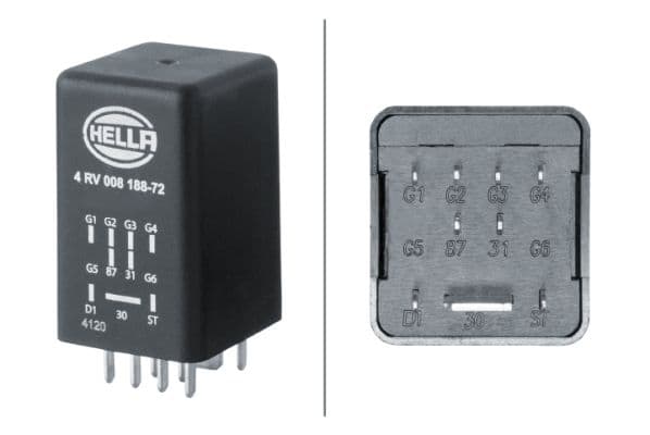unitate de control,bujii incandescente HELLA 4RV 008 188-721