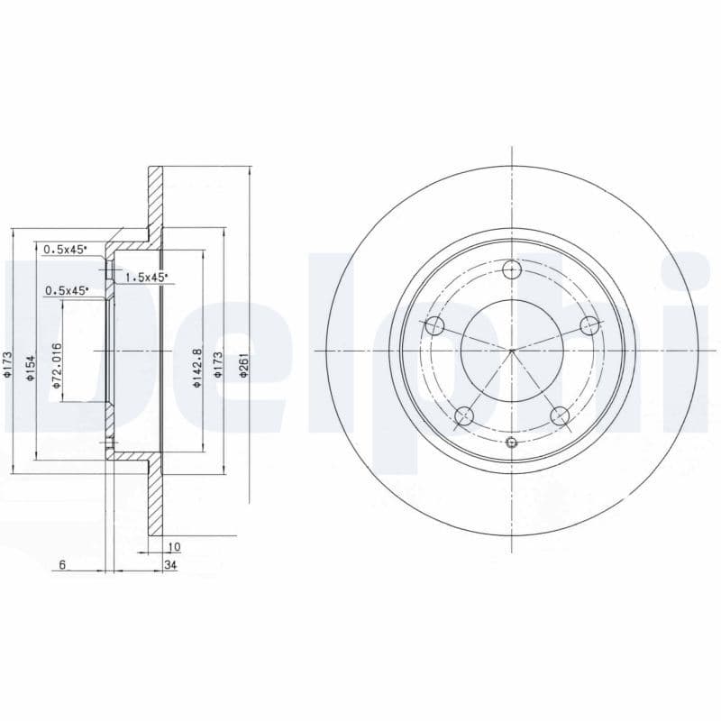 Disc frana DELPHI BG2806