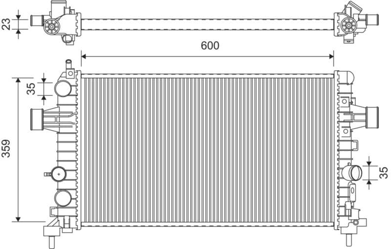 Radiator, racire motor VALEO 701368