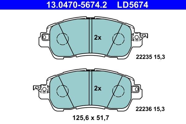 set placute frana,frana disc ATE Ceramic 13.0470-5674.2