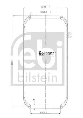 Burduf, suspensie pneumatica FEBI BILSTEIN 20921