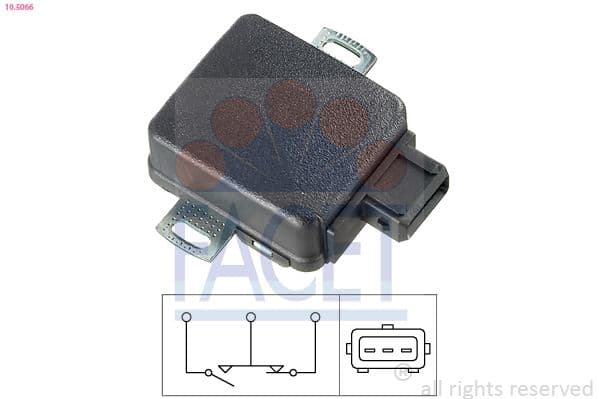 Senzor, pozitie clapeta acceleratie FACET Made in Italy - OE Equivalent 10.5066