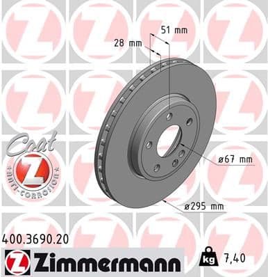 Disc frana ZIMMERMANN COAT Z 400.3690.20