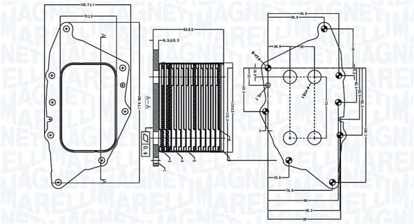 Radiator ulei, ulei motor MAGNETI MARELLI 350300005000