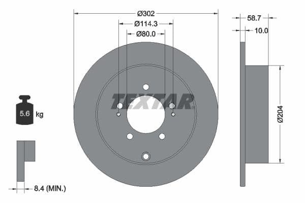 Disc frana TEXTAR PRO 92167003