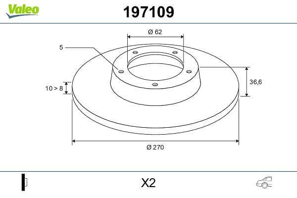 Disc frana VALEO 197109