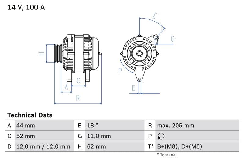 Generator / Alternator BOSCH 0 986 049 231