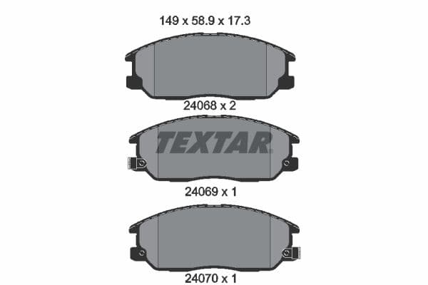 set placute frana,frana disc TEXTAR 2406801