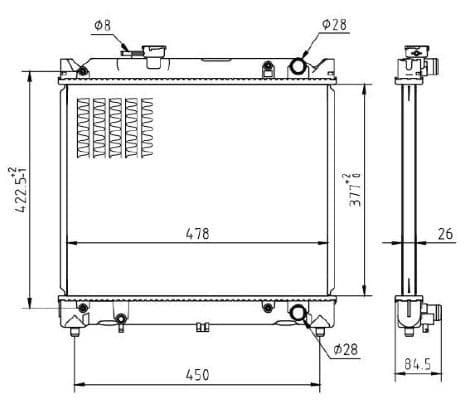 Radiator, racire motor MTR 13054760
