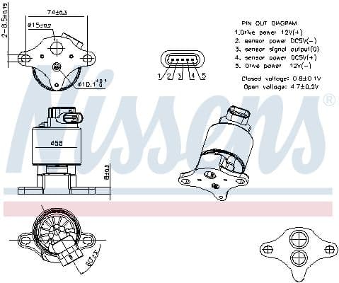 Supapa EGR NISSENS ** FIRST FIT ** 98360