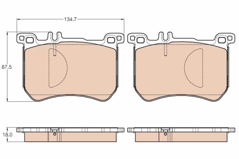 set placute frana,frana disc TRW GDB2013