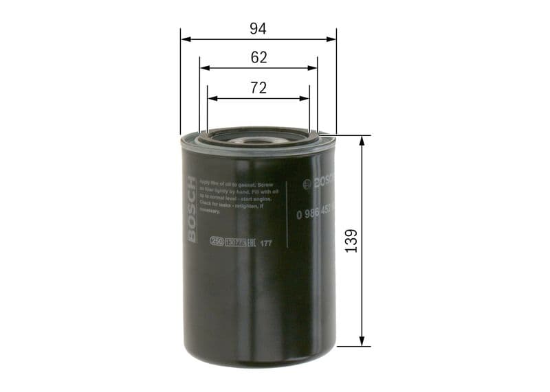 Filtru ulei BOSCH 0 986 452 001
